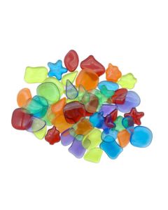 Roylco Light Learning Rocks, 48/pkg, 18 double-sided challenge cards, storage box. R21004