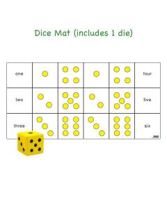 TTS Dice Mat (includes 1 die). Enhances counting and number skills