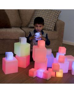 Glimmering Sensory ICT Glow Construction Cubes